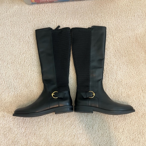 Cole Haan Black Riding boots Sleek Design - Picture 1 of 5